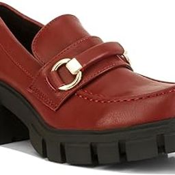 Tan Chunky Platform Loafers-image-53