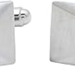Formal Office Wear Platinum Matte Finish Steel Stylish Rectangular Cufflinks Set for Men Office Corporate Gifting-picture-0