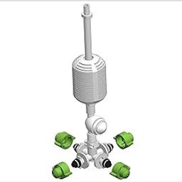 4 Way Complete Fogger Assembly With Check Valve, For Irrigation, Mist Cooling System And Poultry Farm (Set Of 2), White-27