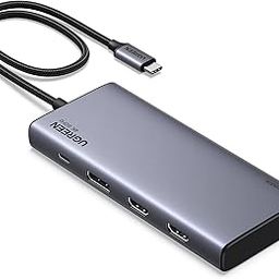 UGREEN Revodok Pro 308 USB C Docking Station, 8 in 1 Hub Triple Display with 4K@60Hz HDMI and DisplayPort, 10Gbps 2 Type C& A Data Ports, 100W PD for PC, Laptop, XPS, ThinkPad, Surface Pro and More-21
