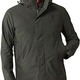 Men's Green Solid Hooded Long Sleeve Casual Polyester Regular Fit Jacket-image-71