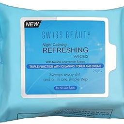 Swiss Beauty Daily Essentials Makeup Remover Cleansing Wet Wipes, Shade- Blue, 25 Pcs-16
