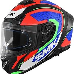 SMK Typhoon RD1 ISI ECE & DOT Certified Full Face Dual Visor Helmet for Men and Women with Pinlock Fitted Clear Visor and Inner Sun Visor ( MATT Black - MA235 - XL )-image-10
