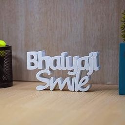NUKKAD TALES Table and Wall Decor freestanding Quotes Handmade in India Multicolor, for Home Décor… (Bhaiyaji Smile)-image-63