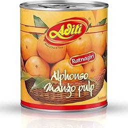 Alphonso Mango Pulp (Sweetened) 850g | Rich & Juicy | Ideal for Juices, Desserts & Smoothies-2