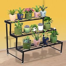 Heavy Duty Step Planter Stand (Easy Assembly) Indoor Planter Stand | Balcony Plant Pot Stand | Gardening Pot Stands (3 Step)-image-51