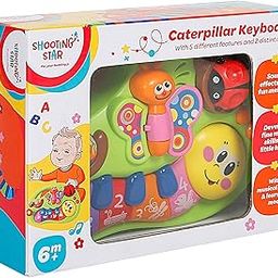 Shooting Star Caterpillar Keyboard – Musical & Educational Piano Toy for Babies, Multicolor, 5M+-8