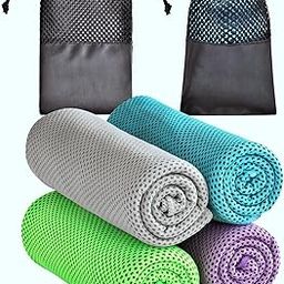 TOBEHIGHER Cooling Towels Cool Cold Towel for Neck, Microfiber Ice Towel, Soft Breathable Chilly Towel for Yoga, Golf, Gym, Camping-image-26