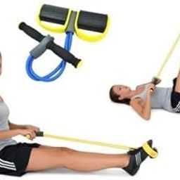 Pull Reducer Training Bands 4 Tubes Body Trimmer Pedal Exerciser Yoga Crossfit Exercise, Arm Exercise, Tummy Body Building Training Men and Womens (Pull Reducer)-image-41