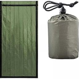 SAZ DEKOR 6xEmergency Sleeping Bag Waterproof Windproof Survival Gear Thermal Blanket Green-image-5