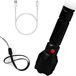 High Power Long Lasting 1200mAh Battery Waterproof 50W LED Torch(Black)-image-72