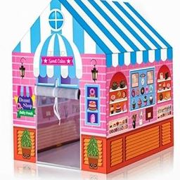 Kids Play Tent House for Boys & Girls | Foldable Toy House for Indoor & Outdoor Fun | Tent House for Kids 2 to 8 Years | Playhouse for Kids | Safe & Portable Kids House Tent (Cake Shope Tent House)-image-96