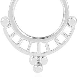 925 Sterling Silver Antique Wheel Alike Septum Nose Ring | Septum Nose Ring/Nose Pin Simple Tiny Hoop for Women-24
