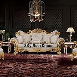 Sky Rise Decor Luxury Victorian Style Living Room Set, White Tufted Sofa with Gold Trim, 3-Piece Set with Armchairs-image-13