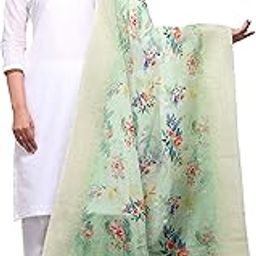 Jacquard Banarasi Silk Floral Dupatta For Women (Free Size)-image-100