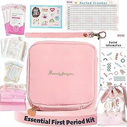 multipieyo Essential Period Kit for Girls | First Period kit for Girls 10-12 | Period Bags for Teen Girls for School | First Period Gift with Sanitary Pad Storage Bag, Wipes, Period Tracker and More-image-61