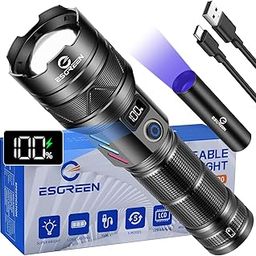 Rechargeable LED Flashlight 1000000 Lumens, Long Range 5000ft, Super Bright USB C, Multi-functional Heavy Duty Strong Flash Light, High Beam for Emergency Security Camping-13