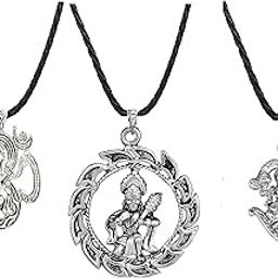 Religious Spritual God Hanuman Bajranbali Pendant Temple Jewellery Necklace Pendant Locket for Men | Women | Boys | Girls-image-22