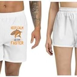 Unisex Regular fit 'Shark | Keep Calm and Swim Faster' Polyester Shorts [Size S/28In to XL/40In]-image-47