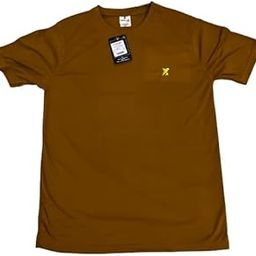Men's Sports Gym T-Shirt Breathable Moisture-Wicking Half Sleeve Round Crew Neck Regular Fit Active Wear for Running and Training L Brown-image-28