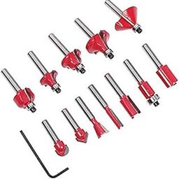 ISC 8mm 12 Pcs Router/Trimmer Bit Set with Box for Wood Working 12Pcs Router Bit Set 8mm Shank-12