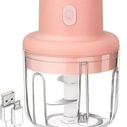 QUMAZZ Electric Mini Garlic Chopper with USB charging, Hand mix Grinder Fruit Vegetable Onion Garlic Cutter Food Speedy Chopper Mini Slicer, Food Processor-image-97