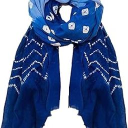 Rajasthani Traditional Shibori Bandhani Bandhej Blue Tie & Dye Dupatta Use as Chunni, Stole, Neck Head Wrap, Veil for Girls & Women, 2.25meter-image-20