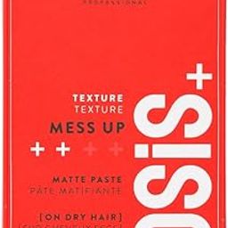 Schwarzkopf Professional OSiS+ Mess Up Hair Styling Matte Paste |Easy to Mould |Easy to apply and Wash | Vegan | Medium Hold | Dry and Non-Greasy | Matte finish| Pomade | 100 ml-52