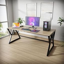 Riyan Luxiwood® Daffodil Computer Table in Engineered Wood with Flat Surface, Multi-Usage Laptop Desk & Home Office, Desk Sturdy Gaming Table (1 Years Warranty) (Beige)-image-8