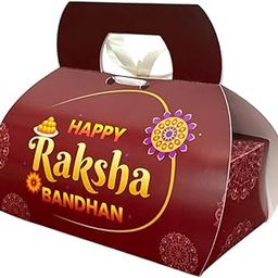 Smaran Happy Raksha Bandhan Gift Brown Bag for Brother/Sister – Premium Reusable Rakhi Gift Bag with Festive Design for Rakhi Goodies, Return Gifts, Dry Fruits, Chocolates, and Rakhi Decorations-image-6