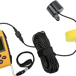 Sonar Sensor Fish Finder, Fish Depth Finder LCD Display 4 AAA Batteries IPX4 Waterproof for Offshore Fishing for Lake Fishing for Kayaking Fishing-85