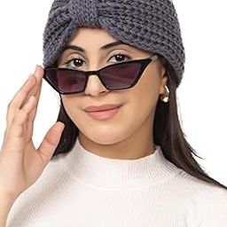 Women Soft And Warm Woolen Knitted Headband Earwarmer Earmuffs For Winters And Cold Weather Protection (Grey, Free Size)-image-98