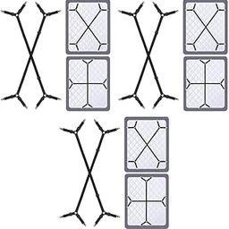 HASTHIP Bedsheet Holder 6PCS Fitter Clips Adjustable Crisscross Strap With Heavy Duty Grippers Fitted Bed Sheet Fasten Suspenders To Hold Sheets-picture-31