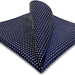 Shlax&Wing Extra Long Size Dots Blue Navy Mens Neckties Ties For Men Silk-image-5