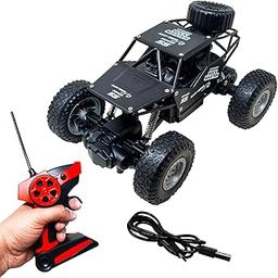 Sidak 5 Function Rechargeable Remote-Control Car High Speed Off-Road Rock Crawler Monster Truck with Auto Function car, Attractive Rock Climbing Car Toy for 4+ Years (Black)-0
