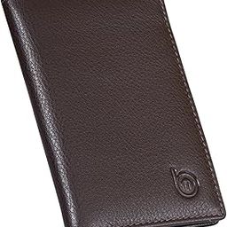 RFID Protected Leather Credit Card Holder Wallet for Men Women (Dark Brown)-image-61