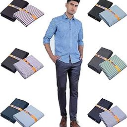 KUNDAN SULZ GWALIOR Men's Cotton Shirt & Trouser Fabric Combo Set (Pack of 6 Pant & Shirt Pieces)-image-16