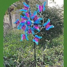 ATORSE Butterfly Ornament Child Creative Metal Windmill for Garden-image-42