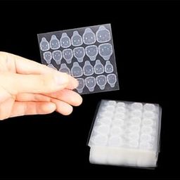B inik Double-Side Glue Nail Sticker Adhesive Flexible Fake Nail Tips Adhesive Tabs Nail Glue for Women and Girls (4 - Sheets 96 - Pcs)-22