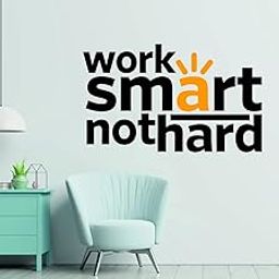 Techgifti Work Smart Not Hard Office Wall Sticker Multicolor (Size- 40 Cm X 69 Cm)-20