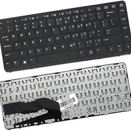 Wefly Laptop Keyboard Compatible for HP EliteBook 840 G1 G2,850 G1 G2,740 G1 G2,745 G1 G2 ZBook 14 5U G2 Silver Frame 731179-001 736654-001 6037B0085601 Without Pointing Keyboard-image-56