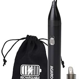 AGARO Nose & Ear Hair Trimmer, Eyebrow Trimming, Rechargeable, Stainless Steel Blade, Face Grooming, Men & Women, NT1727-28