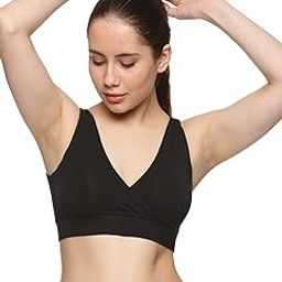 PureSoft Padded Plunge Bra for Women | Non Wired Non Padded Bra for Women with Removable Pads | Active Wear Bra for Women-image-7