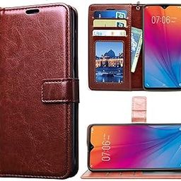 COVERBLACK Vintage Leather Flip Cover for Nokia TA-1161 / Nokia 3.2 - Executive Brown-13