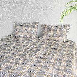 SPREAD SPAIN Cotton Flat Bedsheet with 2Pcs Matching Pillow Covers | Super King Size Printed Bed Sheet | Soft & Comfortable Bedsheet for Home Bedroom Bedding with Lasting Colors-image-28