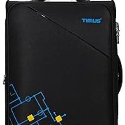 Flash Plus Premium Polyester Medium Check-in Eco Trolley Bag | Soft Sided Dust Resistant Printed Luggage | 8 Wheel Trolley Bag with TSA Lock | Travel Suitcase for Men & Women (68CMS, Black)-image-71