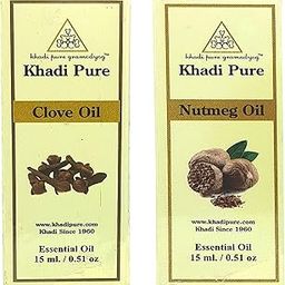 Khadi Pure Clove & Nutmeg Essential Oil | Warming & Invigorating Aromatherapy Blend | Relieves Pain & Reduces Stress | Supports Skin Health & Improves Circulation | 100% Natural & Therapeutic Grade | Pack of 2 (15 ml Each)-image-70