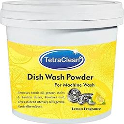 Tetraclean Dishwash Powder for Machine Dishwasher | Concentrate for Formulation of 10 L Dish Gel in Lemon Fragrance | For Home & Commercial Use, 750 Gm-image-28