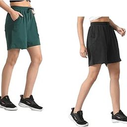 Women Solid Cotton Blend Bermuda Shorts (Pack of 2)-picture-25