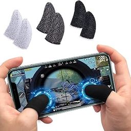 Thumb & Finger Sleeve for Mobile Game with Super Conductive Fiber Fabric, Anti-Sweat & Breathable for PUBG, Garena Free Fire, Rules of Survival, Knives Out, COD Mobile (3 Pair-6 pcs)-10
